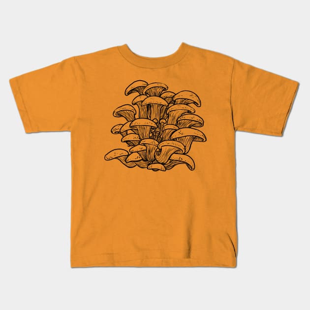 Oyster Mushrooms Kids T-Shirt by mycologist